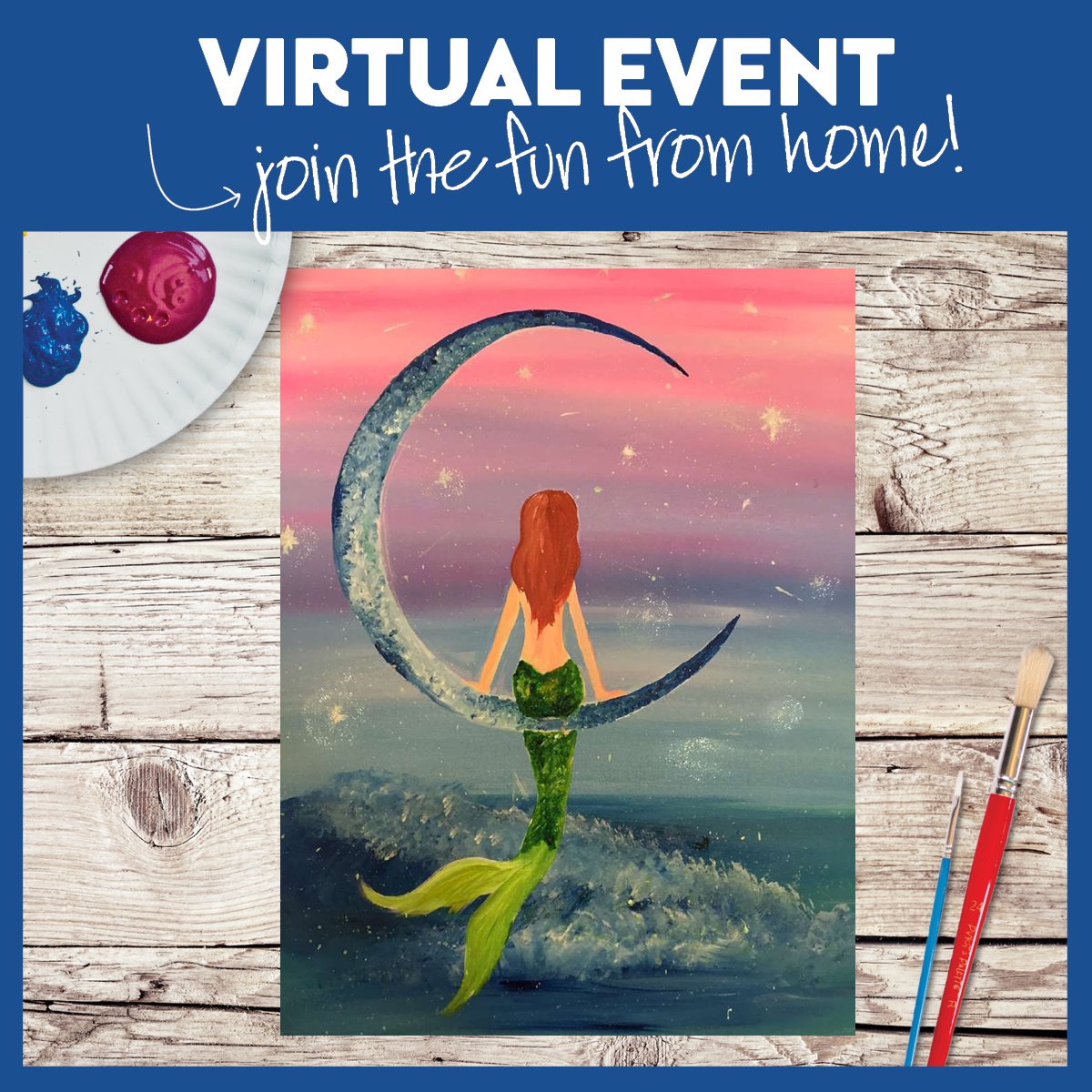 LIVE INTERACTIVE VIRTUAL CLASS - ART KIT INCLUDED (HAVE SUPPLIES? THEN IT'S ONLY $15!)